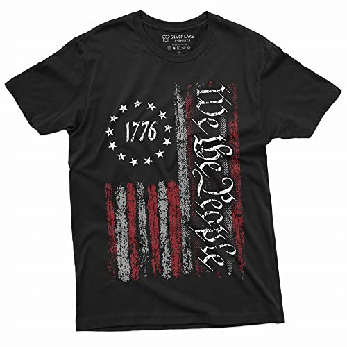 We The People Tee Shirt 1776 Independence Day 4th of July USA Graphic Flag Print T-Shirt2