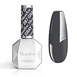 MelodySusie Thick Dark Gray Gel Nail Polish,0.5fl oz Grey Soak Off UV LED Gray Gel Polish Gift for Women Nail Art Manicure Salon DIY Nail Design Decoration at Home-387