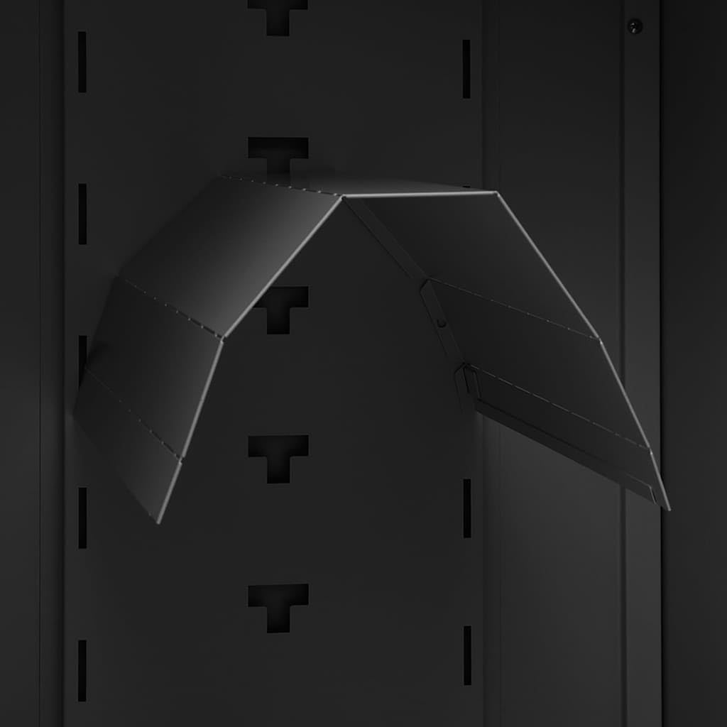 Sattelschrank aus Stahl 53x53x105 cm, abschließbarer Metallschrank für Reitausrüstung, Pferde Zubehör Schrank in Anthrazit