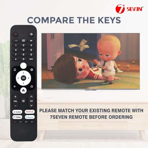Image of 7SEVEN Compatible with Haier Tv Remote Original HTR-U31Model and Suitable for Haier Smart Android 4k LED UHD HD Television Without Voice Command Feature