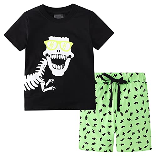 Image of BIBNice Toddler Boy Clothes Kids Summer Cotton Outfits Shirt Short Sets Size 2-7