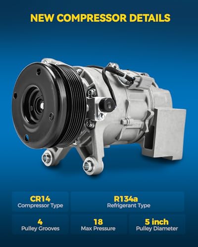 Image of PHILTOP 2011284 Air Conditioner AC Compressor with Clutch for Lexus GS300 1998-2005,IS300 2001-2005