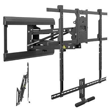best height for tv above fireplace
