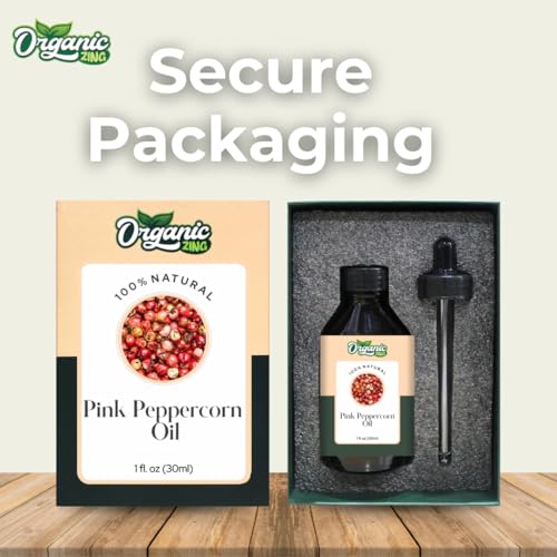 Image of Organic Zing Pink Peppercorn (Schinus Molle) Oil | Pure & Natural Essential Oil for Aroma, Skincare & Massage- 30ml /1.01fl oz