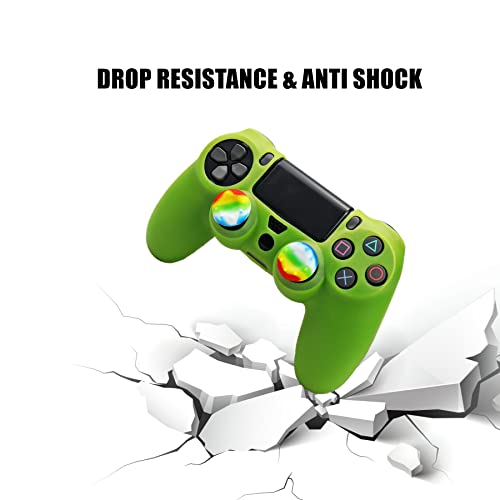 Image of Ps4 Skin, Anti-Slip Shell Cover Case with 10 Joystick Grips Silicone Cover Sticker for PlayStation 4 Controller