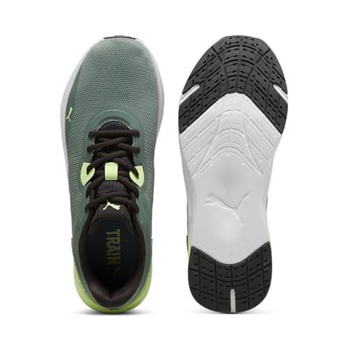 Image of PUMA Unisex Children's Disperse Xt 3 Cross Trainer, Eucalyptus Flat Dark Gray Fizzy Apple, 4.5 Big Kid