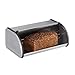 Produktbild Relaxdays 10023832, Silber Brotkasten Edelstahl, Kleine Brotbox, Brot frisch halten, flach und Platz