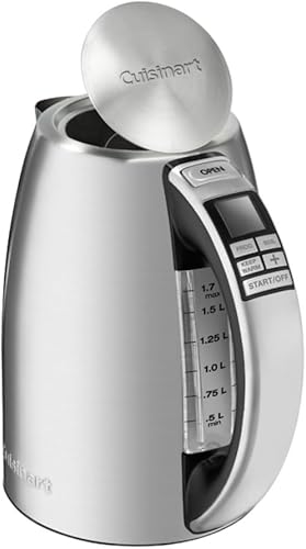Miniatura 2 de Cuisinart PerfecTemp - Hervidor programable inalámbrico de acero inoxidable de 1.7 litros y 1500 vatios con seis ajustes preestablecidos, mango que