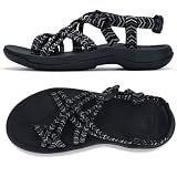 Viakix Womens Walking Sandals: Cute Stylish Comfy Athletic Sport Hiking Sandal for Trekking Water Wi