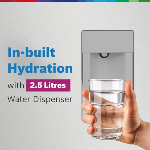 Image of Bosch Max Convert 368L, 3-Star, Inverter Frost Free Double Door Refrigerator With Water Dispenser (CTC39S03DI, 6-in-1 Convertible, VitaFresh Technology, 2 Cooling System, Shiny Silver)