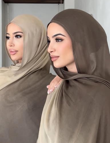 Ombre Modal Hijab Scarf for Women Muslim, Soft Lightweight Headscarf4