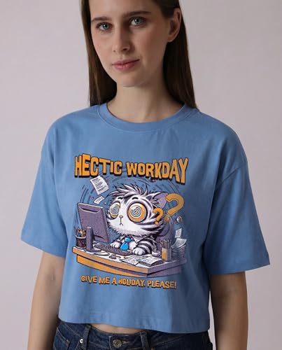 Image of Cotton Oversized Crop Top for Women De mon Anime Nezuko Kamado Graphic