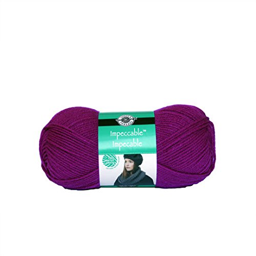 Loops & Threads Impeccable Yarn, 1 Ball, Rich Orchid, 4.5 Ounces