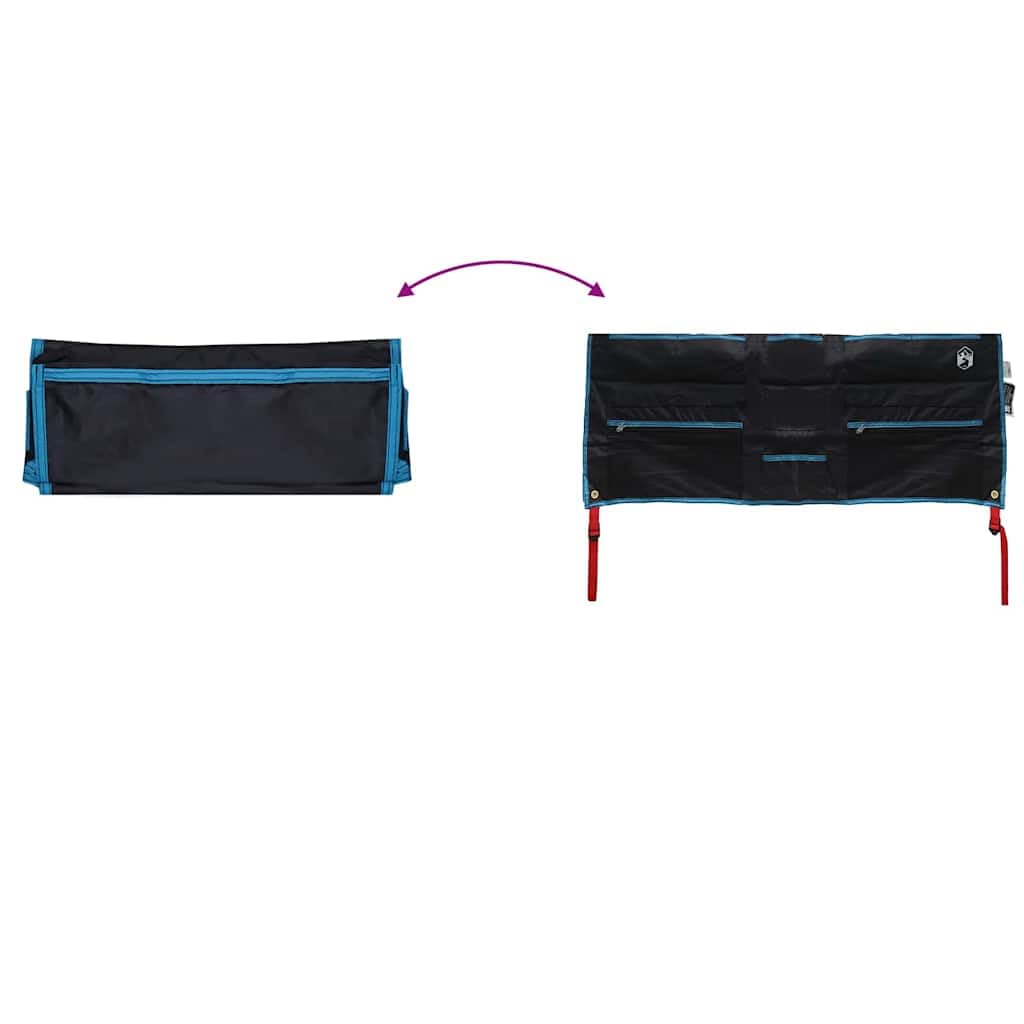 Bolsa de almacenamiento Oxford negra y azul, 98 x 47 cm, peso ligero, 0,21 kg, con cremallera, compatible con tubo de 6,8 mm, para camping, senderismo y actividades al aire libre
