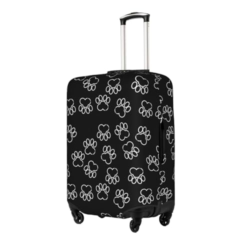 Black Paw Print Luggage Suitcase Cover, Stretchable Protection Luggage Stylish Suitcase Covers Medium2
