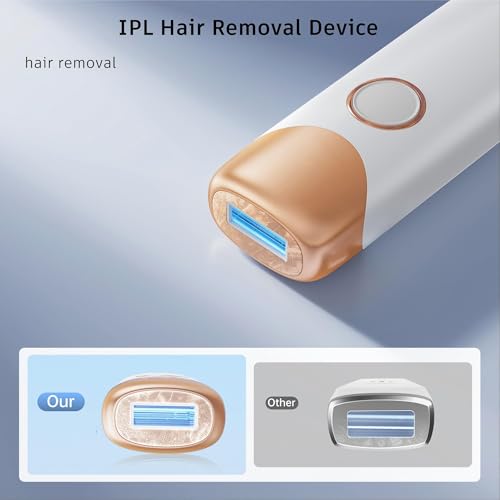 Image of Ubroo 5C Ice Cooling IPL Hair Removal Device, Low-Pain Pulse Light Hair Reduction Device for Adults, Works on Armpits, Bikini Line, Limbs and Facial Hair(Blue)