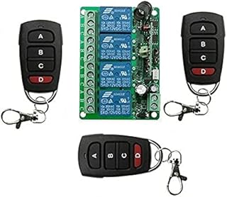 DC12V 4CH RF 3X Transmitter Wireless Remote Control System teleswitch 1* Receiver Universal gate Remote Control/Radio Receiver|Switches| -