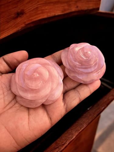 Fleur en cristal de quartz rose à offrir | Cadeau romantique et durable