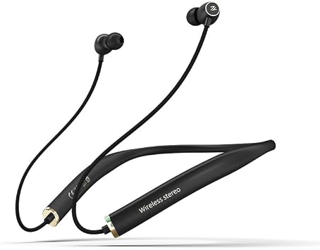 Neckband Earphone Bluetooth Headphones Noise Cancelling Headset with Mic Wireless Earbuds 5.0 CVC 8.0 Waterproof Sport Earbuds 16H Single Use for Running Driving Working Compatible,Black