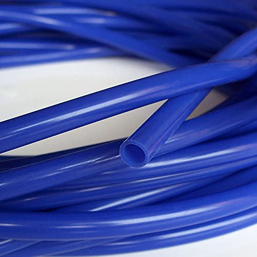 Blue Green White Food Grade Silicone Tube High and Low Temperature Resistance Transparent Hose Pipe Tasteless Non-Toxic-Blue,3Meters,4x7mm