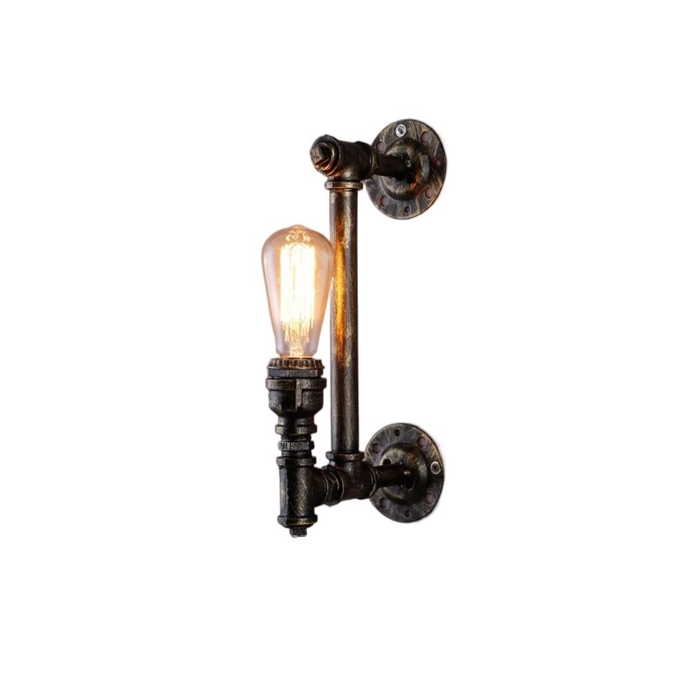 Lampe murale d'escalier rétro industriel en fer forgé bronze E27 - 8