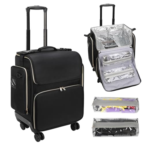 Large Makeup Train Case for Hairstylists & Hairdressers - Cosmetic ...