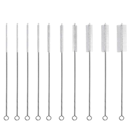 Strohhalm Reinigungsbürst Bürste, 10 Stück 30cm Reagenzgläser Bürste Flasche Reinigungsbürsten Milchschlauchbürste Schlauchbürste Strohhalme Bürste Reiniger für Lücken reinigen