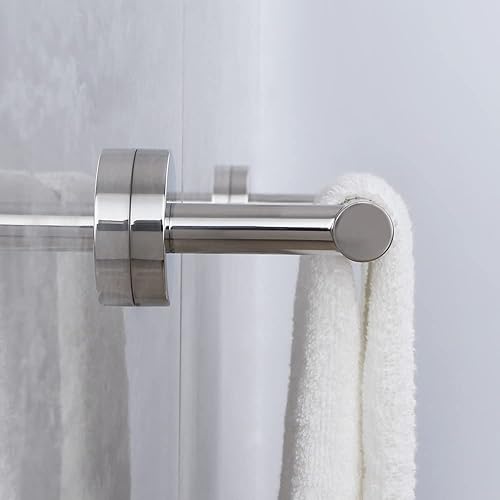Miniatura 8 de SUS 304 - Toallero de acero inoxidable de 24 pulgadas montado en la pared para baño, estilo moderno, acabado pulido