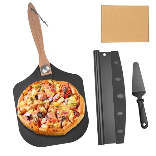 VolksRose Foldable Pizza Peel Pizza Pan Set, Premium Aluminum 12