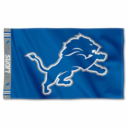 WinCraft Detroit Lions Printed Header 3x5 Foot Banner Flag