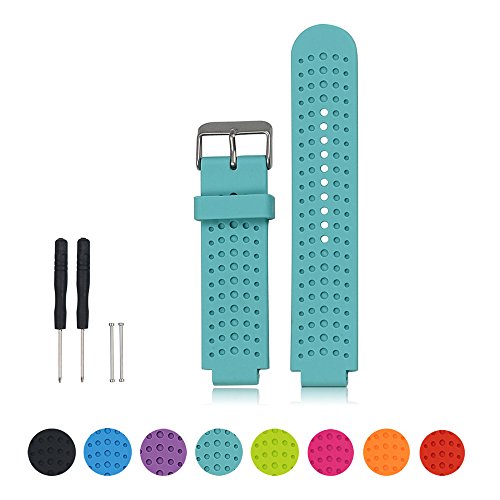 Correa de reloj Garmin Forerunner 220/230/235/630/620/735 x T de la pulsera, correa para reloj de muñeca de Cyeeson, Azul verdoso