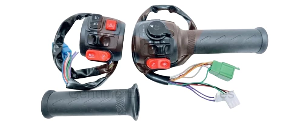 Electric Scooter Handlebar Control Switch Set with Throttle Grip, Wiring Harness, Multi-Function Buttons-image-39