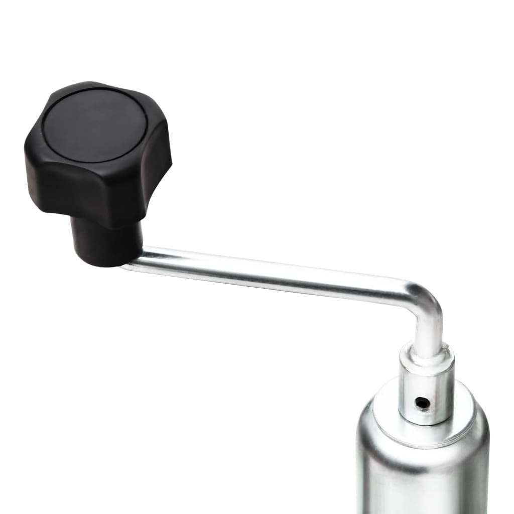 Stützrad mit Klemme 48 mm für Anhänger, verzinkter Stahl, höhenverstellbar von 59 bis 82 cm, aufblasbares Gummirad, inklusive Montageanleitung