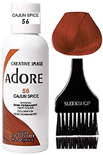 ADORE Creative Image Shining SEMI-PERMANENT Hair Color (STYLIST KIT) No Ammonia, No Peroxide, No Alcohol Haircolor Semi Permanent Dye (56 Cajun Spice)