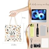 DHQH Cute Gifts for Dog Lover, Dog mom Gift Reusable Grocery Beach Shopping Bag for Women, Birthday Gift for Mom Daughter Friends Sisters Who Loves Dogs