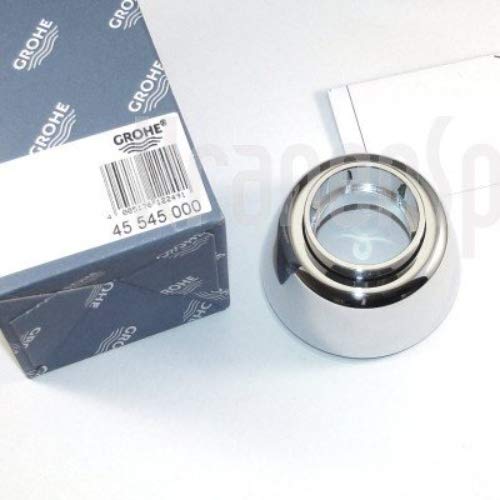 GROHE Rosette (Samtweiche Leichtgängigkeit für höchsten Bedienkomfort, In matter Supersteel-Optik, Sanft schwenkbarer Rohrauslauf, Herstellergarantie: 5 Jahre), Chrom, 45545000