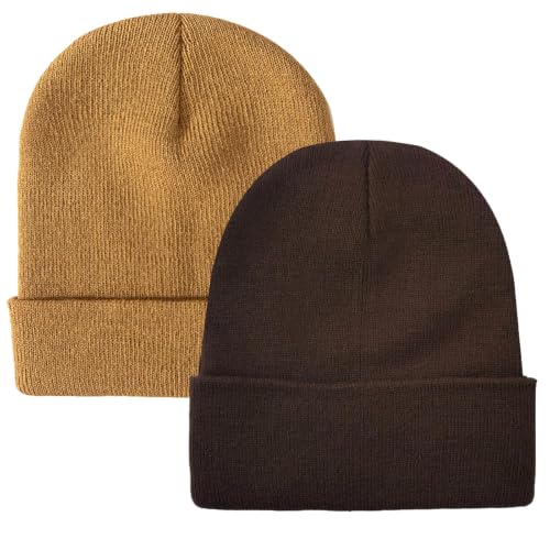 Image of ZOORON 1&2 Pack Beanie for Men Women Slouchy Beanie Hats Winter Knit Caps Soft Ski Hat Unisex