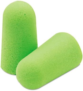 Pura-Fit Single-Use Earplugs, Cordless, 33NRR, Bright Green