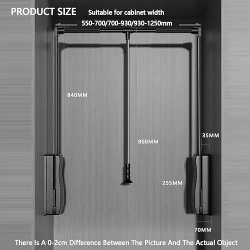 Tringle de placard rabattable pour armoire haute et dressing - 2