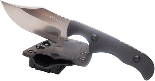 Miniatura 2 de MASALONG kni232 EDC 9Cr14MOV - Cuchillo de acero inoxidable duro para acampar (cuchillo de carnicero B)