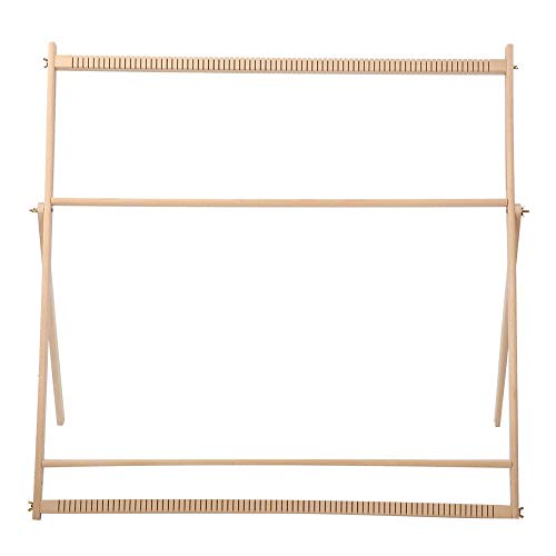 Wooden Weaving Loom,Adjustable Diy Wooden Hand Weaving Machine Hand Knitting Loom Tapestry Hand-Knitted Machine Diy Woven Set With Stand,Extra-Large Frame For Beginner(35"X34.6"X1.2") #TOP6