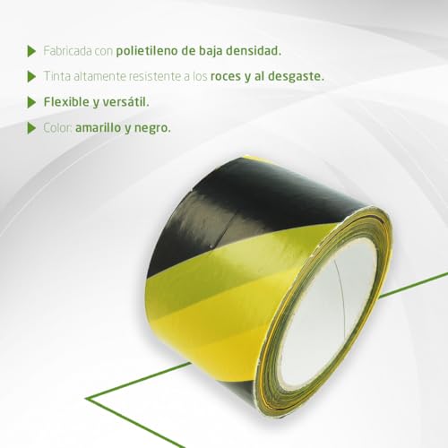 Amig - Pack of 15 marking tapes, 24 x Yellow-Black, 500 m x 0.07 m - Image 4