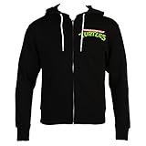 Teenage Mutant Ninja Turtles Classic TMNT Group Black Zip-Up Hoodie (Adult Medium)