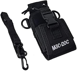 UAYESOK Multi-function Radio Pouch Case Walkie Talkie Holder Police Nylon Adjustable Holster for GPS Phone Motorola Kenwood Midland Baofeng Two Way Radio