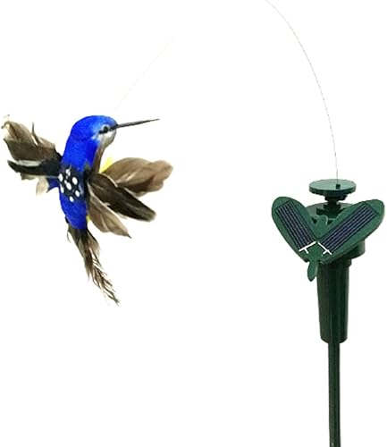 PHILISENMALL 1 Uds. energía solar aleteando bailando colibrí volador decoración de césped para el hogar al aire libre decoración