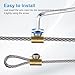 uxcell 20Pcs Wire Rope Clips, Copper Cable Lock with 1 Hexagon Socket Screw, Cable Clamp Fastener Fit for 1-1.5mm Wire Rope for Home Life Construction Industry Transportation, Copper