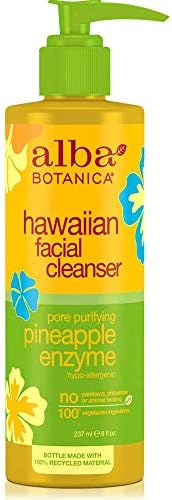 Alba Botanica Hawaiian Facial Cleanser, Pineapple Enzyme 8 oz (Pack of 5)