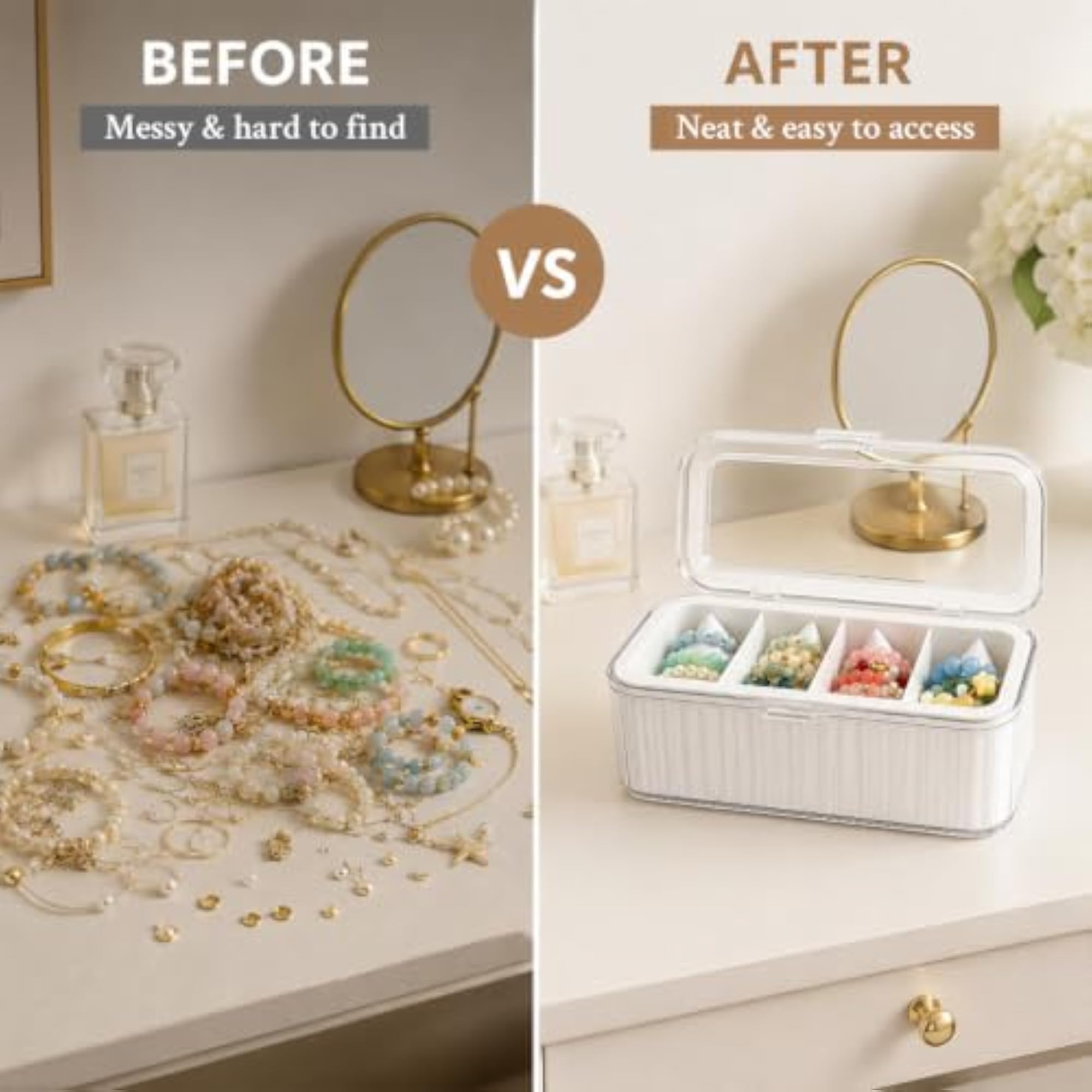 Acrylic Bangle Organizer with Clear Lid Box