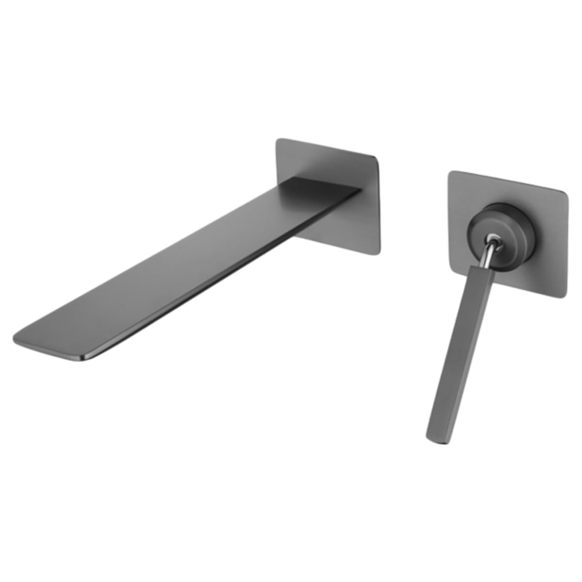 ZYCHSJXA Wall Mounted Waterfall Wash Basin with Hot and Cold Control Concealed Faucet (Grey)