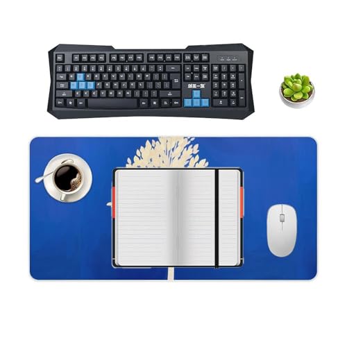 Protector de escritorio blanco grande antideslizante y resistente al agua miniatura 4